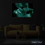 Modern,Living,Room,With,Yellow,Sofa,In,Black,Room.,Scandinavian