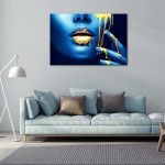 Interior,Of,Living,Room,With,Blue,Sofa,,Wooden,Table,With